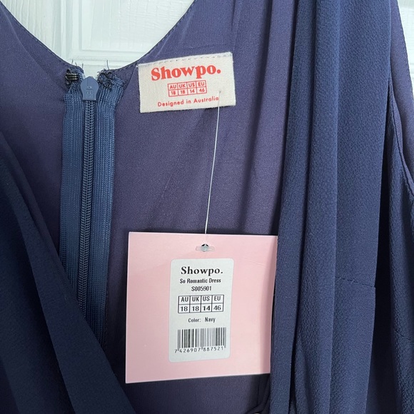 Showpo “So Romantic Dress” in navy. Size 14. - Picture 2 of 2